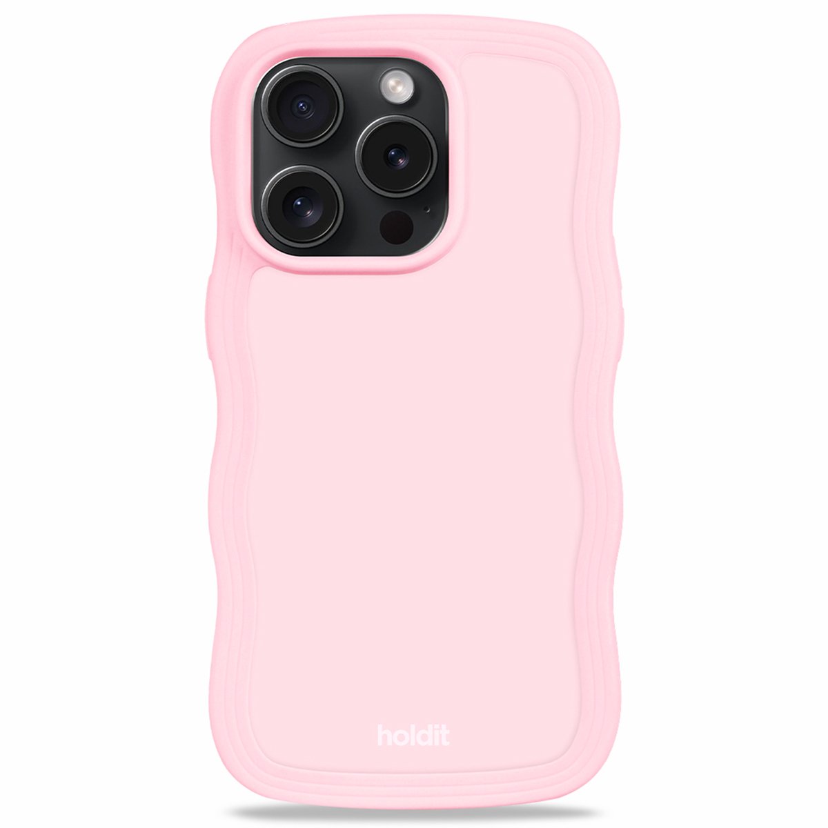 Holdit Wavy Case geschikt voor Apple iPhone 14 Pro - Roze