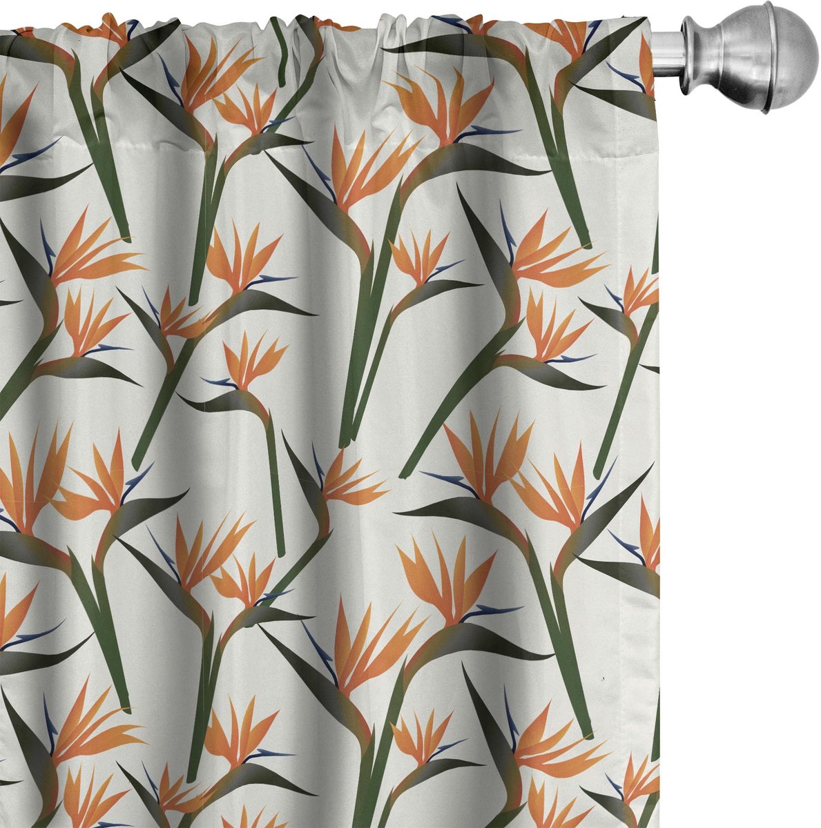 ABAKUHAUS Paradijsvogels voorhangen – 2x75×245 cm – mikrofaser, halfdonker Mehrfarbig