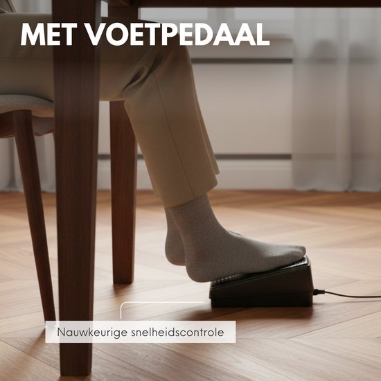RYER - Naaimachine - 18 Steken - LED Verlichting - Voetpedaal - Stil & Compact