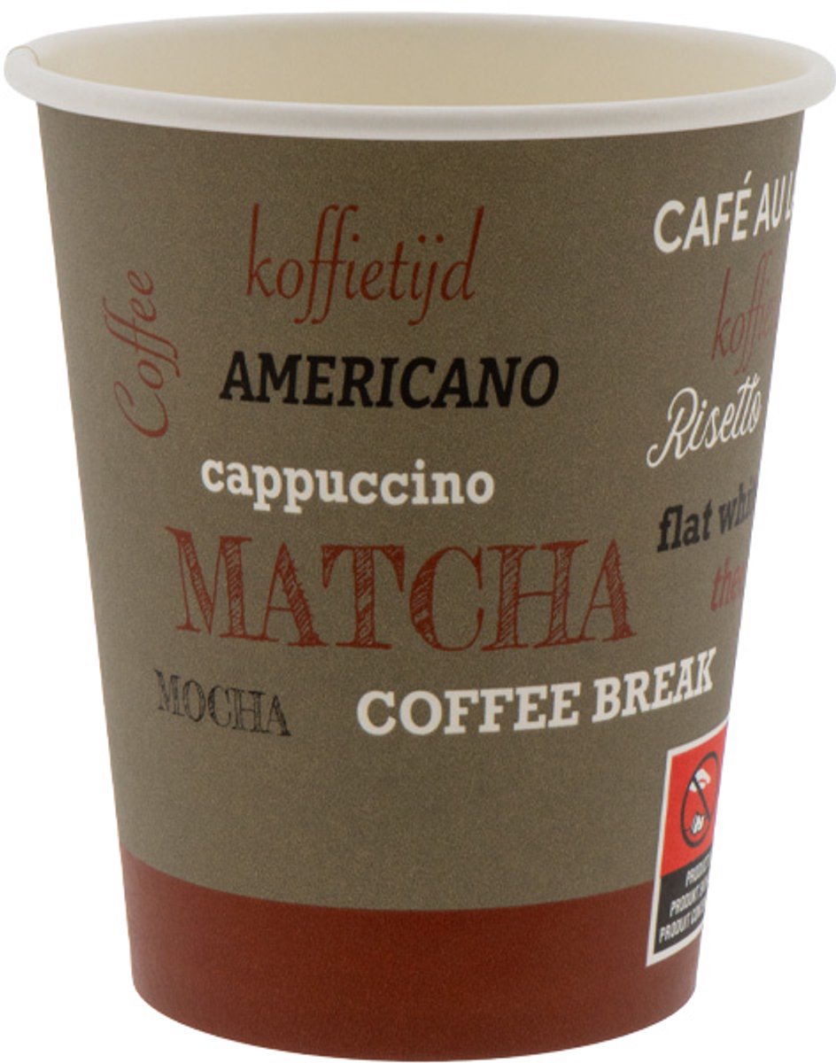 Kartonnen Koffiebeker Rosetta 200cc/8oz - 1.000 st/ds.