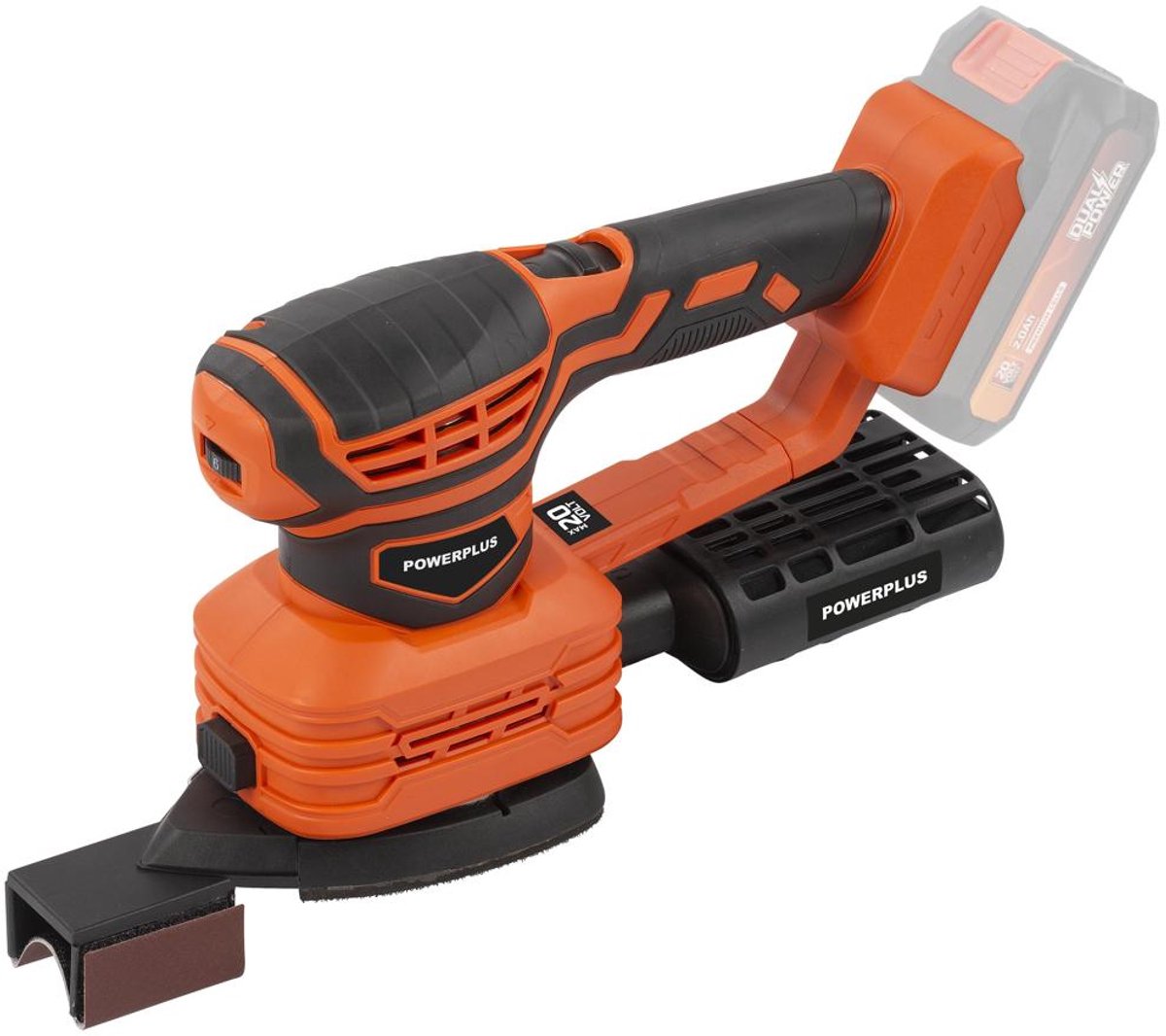 Powerplus Dual Power Multischuurmachine POWDP50500 - 20V Schuurmachine - excl. batterij en lader - 25 acc. – foto 5