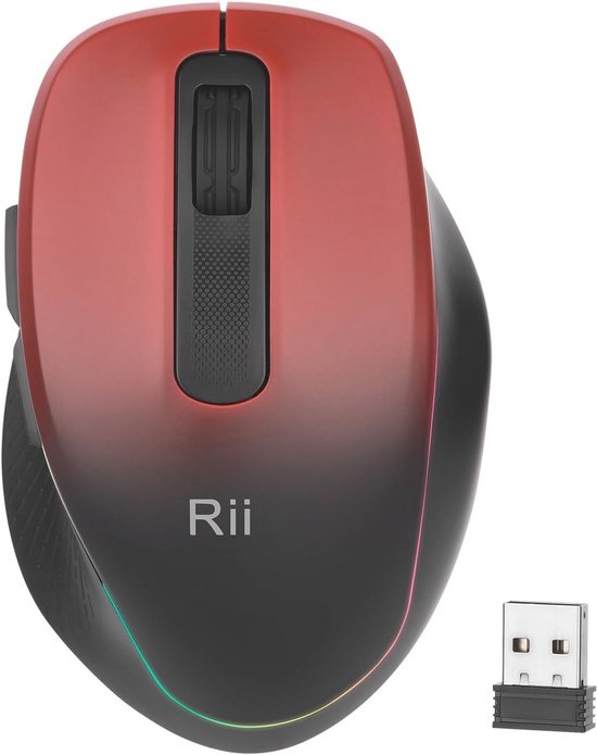 Draadloze Optische Muis met 1600 DPI, Oplaadbare Ergonomische Muis voor ...