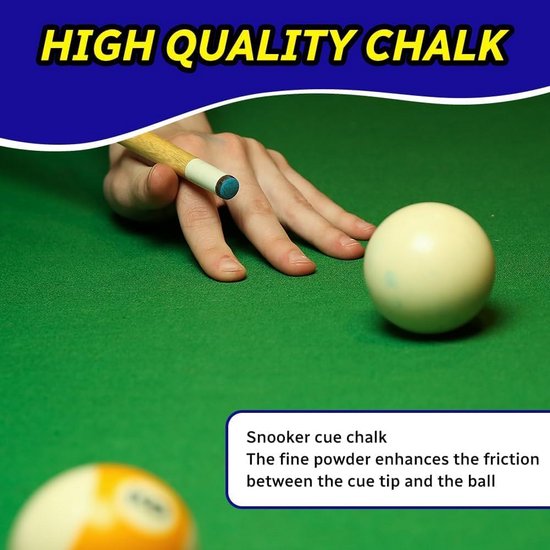 Professioneel Snookerkrijt Set - 6/12 Stuks Antislip Krijt voor Pool Cue - Verbetert Grip en Controle - Ideaal voor Toernooien, Bars en Thuisgebruik — afbeelding 4