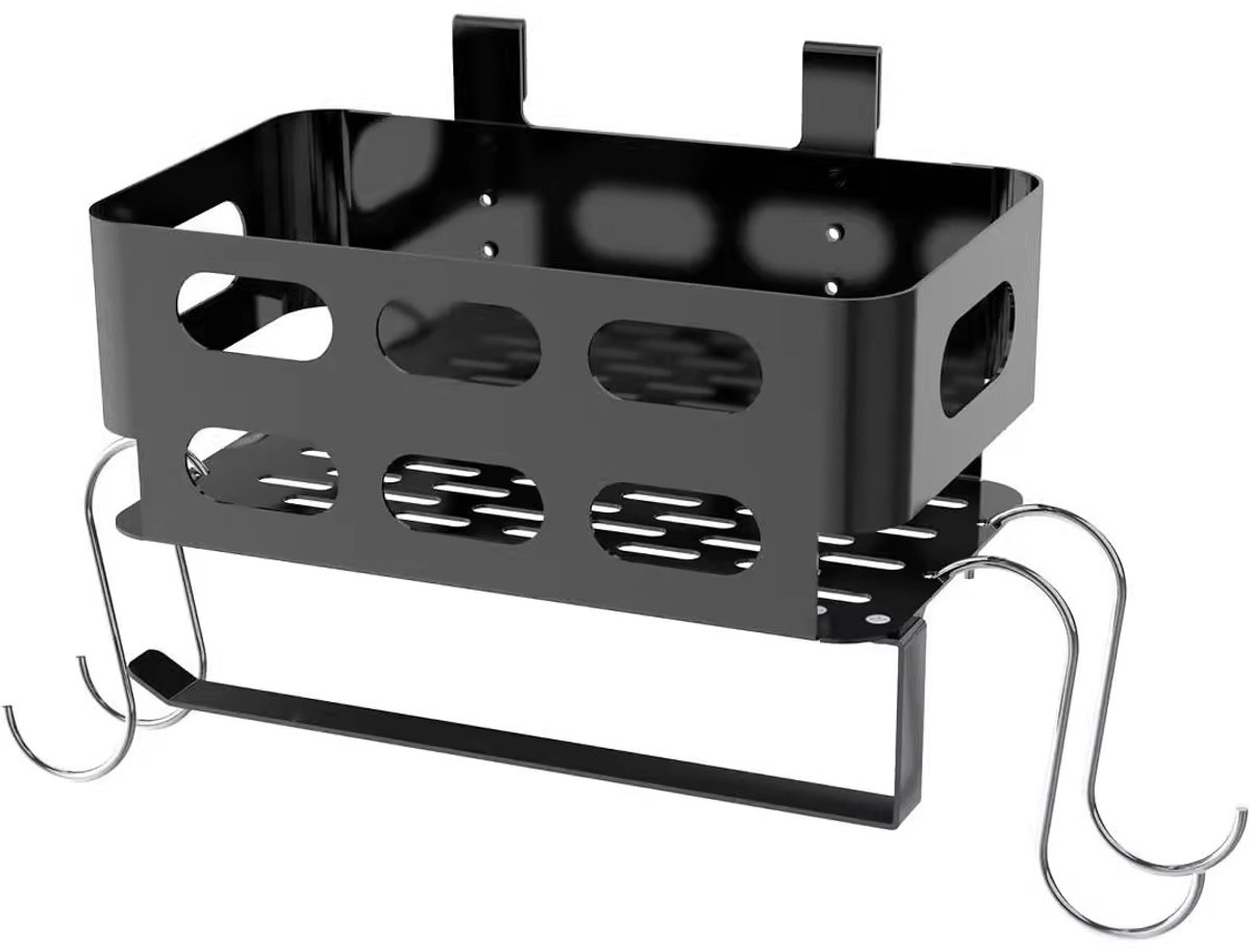 Zijmanden, opbergdozen, BBQ-accessoirerekken met haken en BBQ-accessoire-opbergdozen geschikt voor Z-Grills, Pitboss, Pro 22, 34, 575 en andere BBQ-grills.