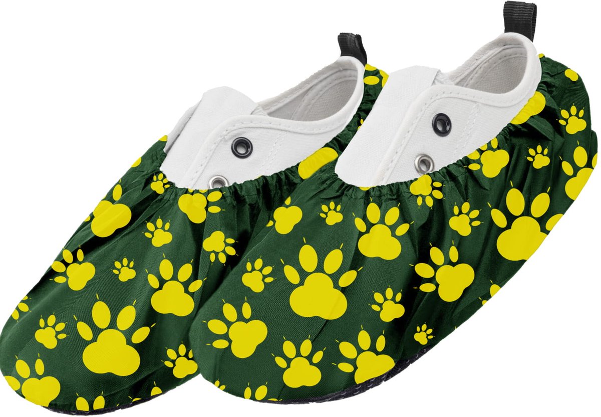 FEROCITY - Schoenovertrekken - Antislip, herbruikbaar - Unisex - Kinder - EU 25-30 - Polyester - Geel Poot