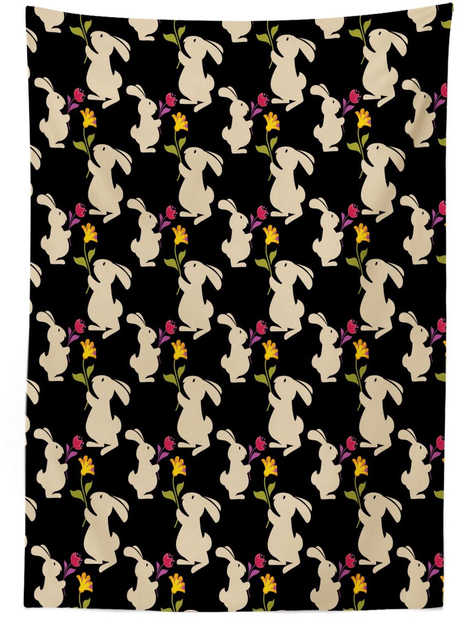 ABAKUHAUS Tafelkleed Tovenaar 140x200 cm – Antraciet/Wit – Wasbaar