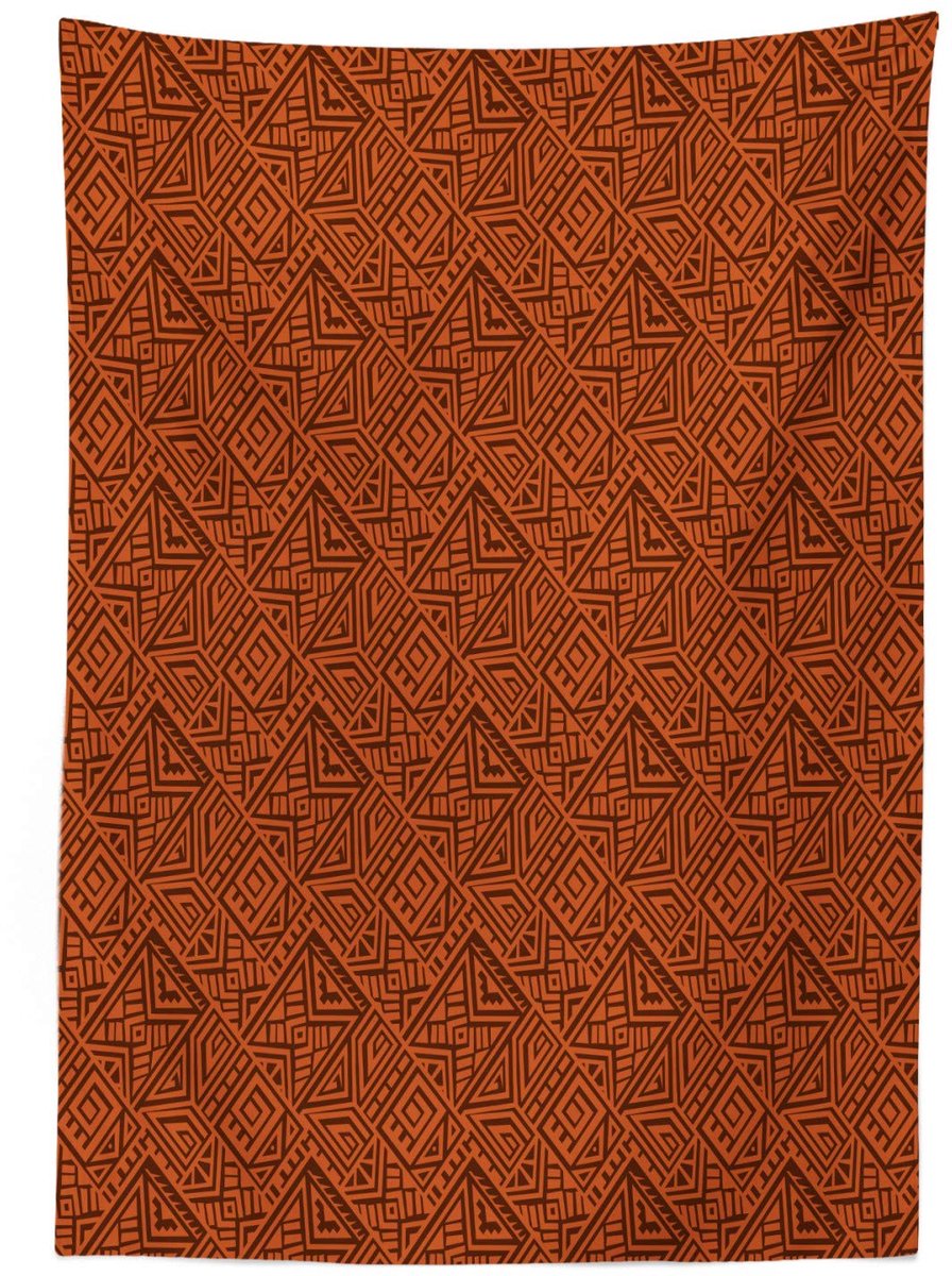 ABAKUHAUS Tafelkleed 140x170 cm – Donkeroranje satijnmix, wasbaar