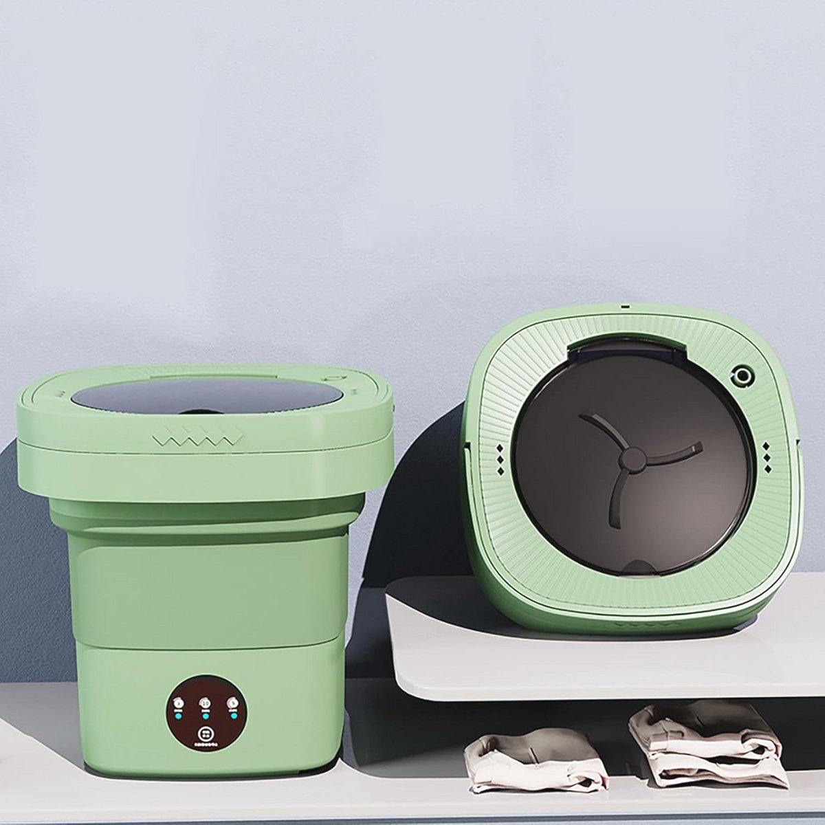 Draagbare opvouwbare mini-wasmachine voor kleine was