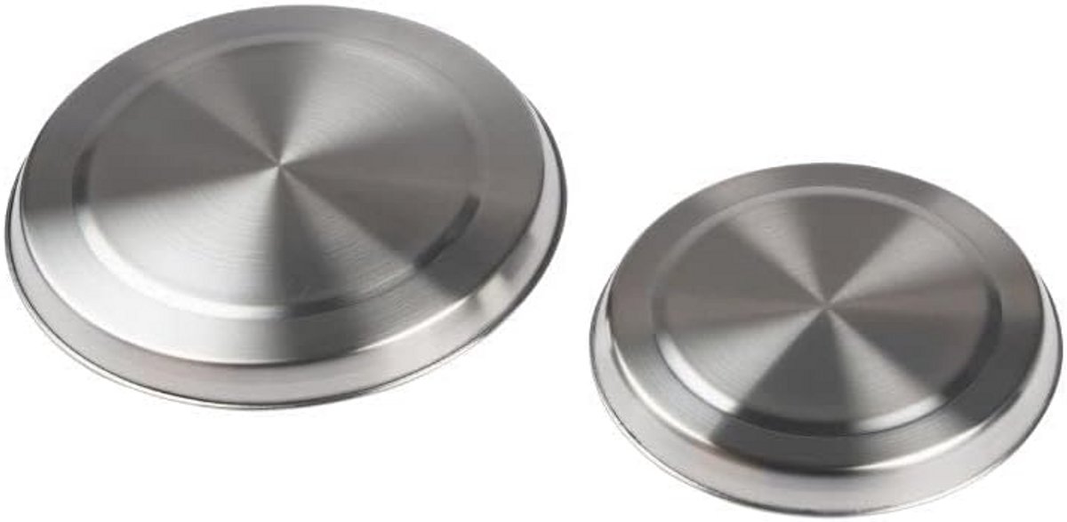Platenafdekkingen roestvrij staal voor kookplaat - 21 x 18,5 cm - Set van 2