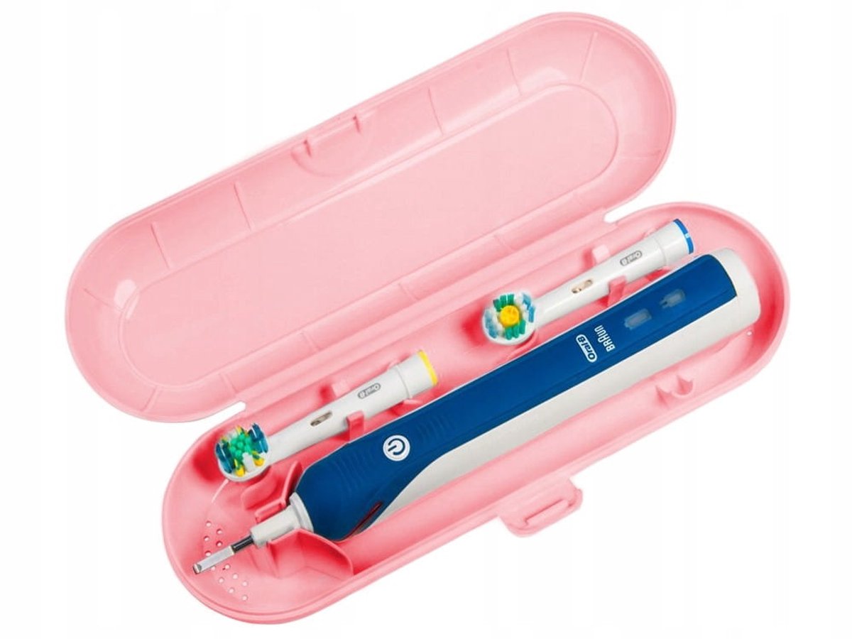 Oral-B Compatible - Reiskoffer voor Elektrische Tandenborstel - 2 opzetborstels - Roze - Universeel