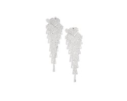 Luxe Zilveren Chandelier Oorbellen – Lange Strass Statement 