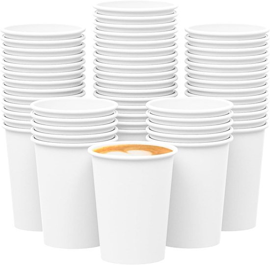 100 stuks wegwerpsoepkommen van suikerriet, warmtebehoudende soepkommen, wegwerpbare kleine suikerrietkommen, sterke papieren kommen voor picknick, verjaardag, barbecue en feest (wit, 220 ml - 100