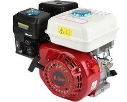 Benzinemotor 4-takt - Motorblok - Apparaten Aandrijven - Trekstarter OHV - 6.5 PK - Rood/Zwart
