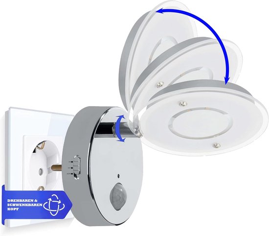 LED Nachtlampje met Bewegingssensor voor Binnen - Warm Wit
