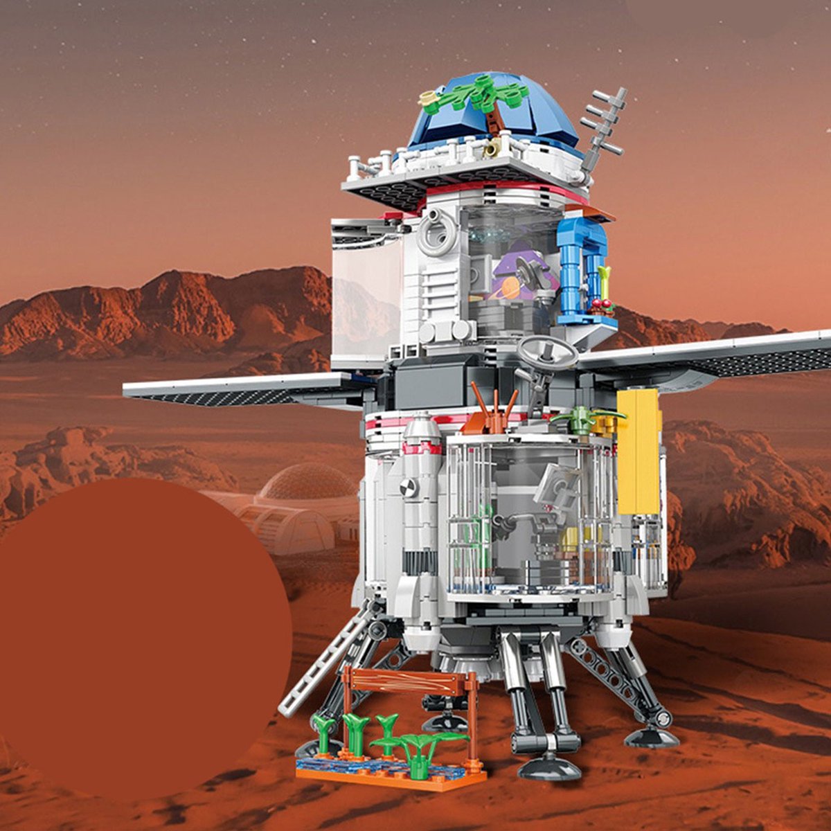 Ruimtebouwstenen speelgoedset Space Shuttle Exploration bouwstenenset 1283 stuks voor kinderen