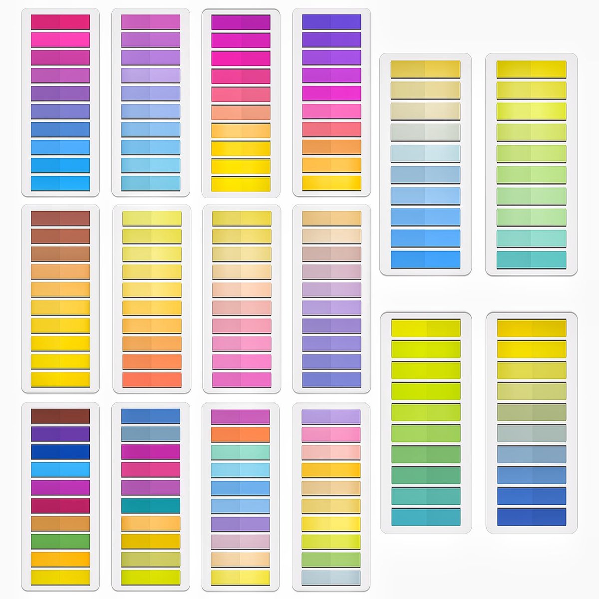 IMPERATORIS® kleurrijk Sticky Notes - Memoblaadjes - Memokubus - 0.43 x 1.77 inch - 3200 stuks - Notes