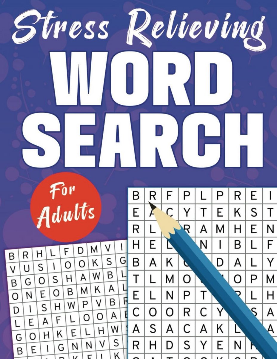Grote Letter Zoekpuzzels: 1500+ Woorden Inclusief Oplossingen voor Ontspanning