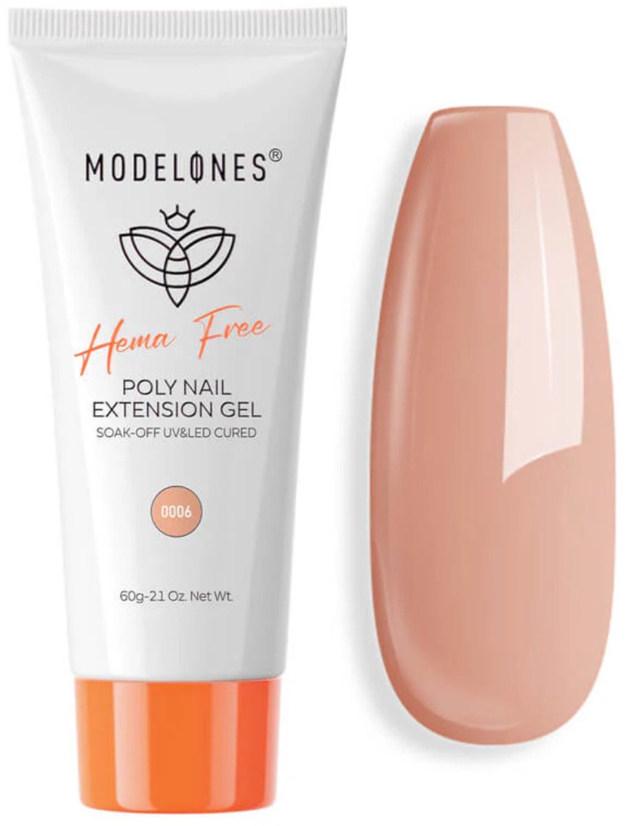 Modelones - Nude Beige - HEMA & TPO-vrije Polygel - Poly Nail Gel 60 g - Nagelverlenging - UV/LED - Niet-plakkerige formule