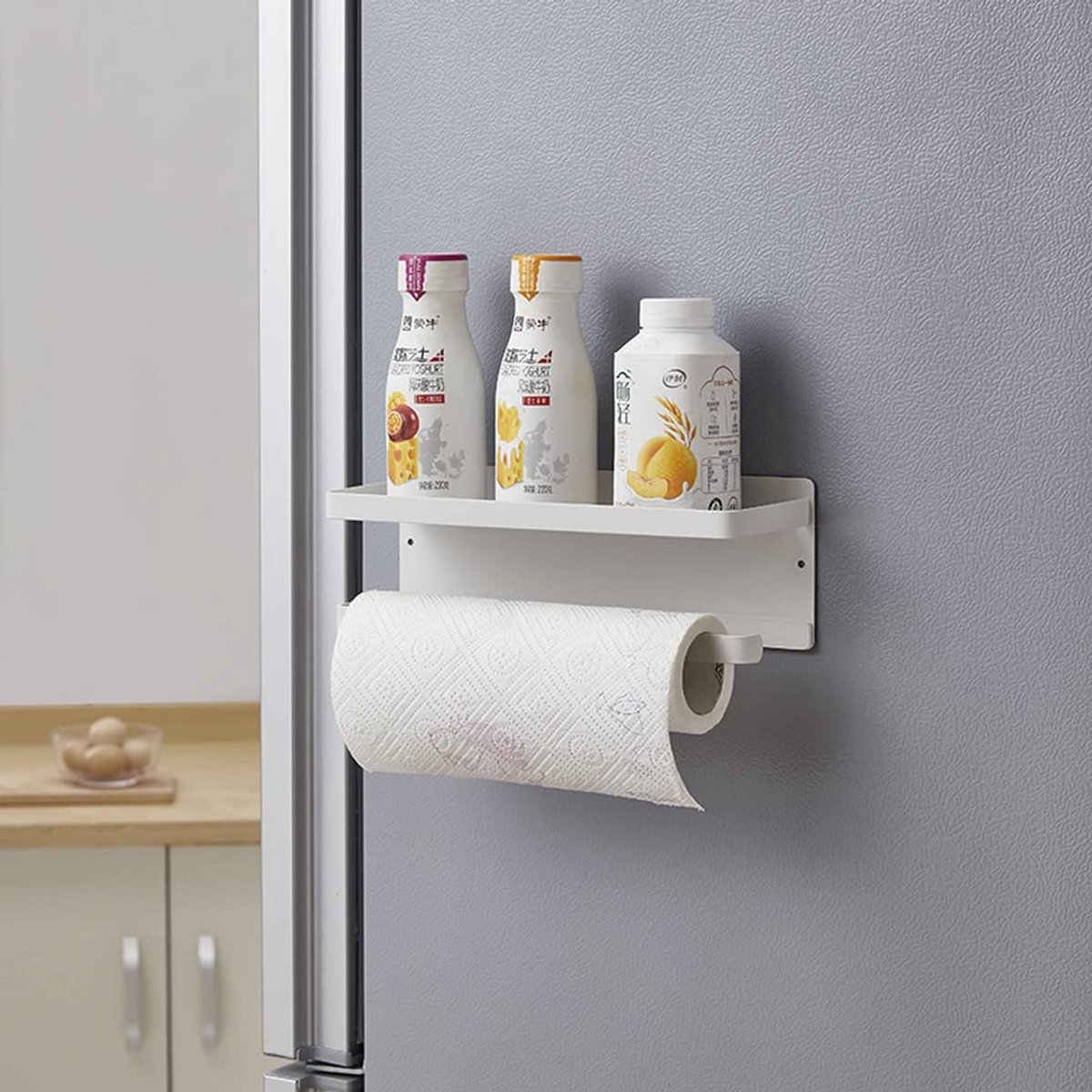 Magnetische Keukenrolhouder met Plank voor Koelkast en Muur - Zonder Boren