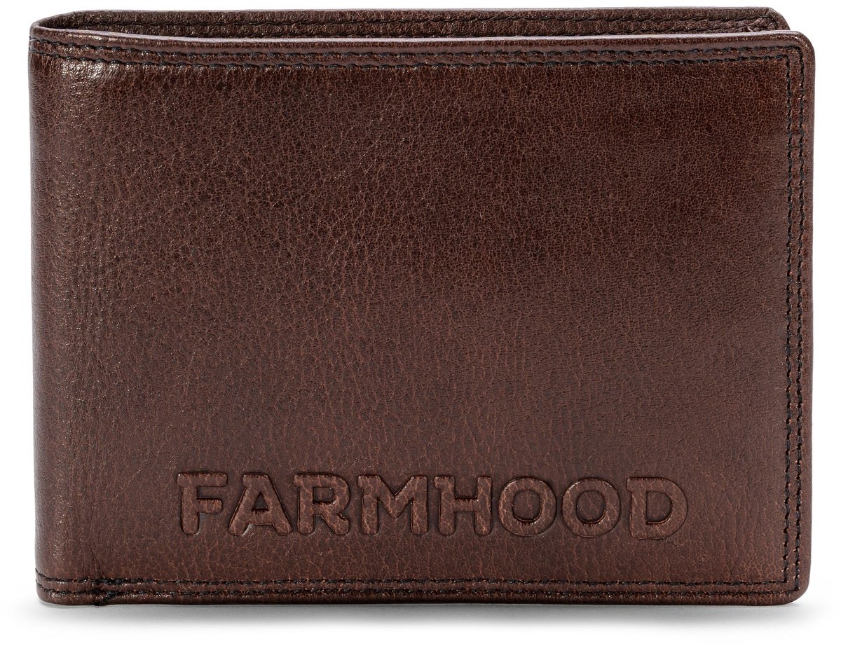 Farmhood Memphis Portemonnee RFID-bescherming Leder 12.5 cm - Jongens - Horizontaal - dark brown