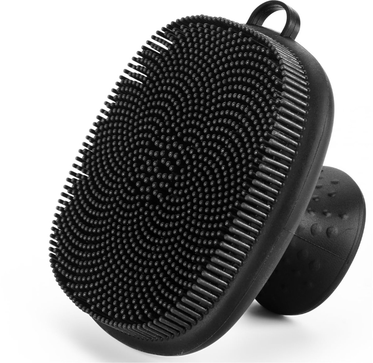 Gezichtsreinigingsborstel, premium siliconen gezichtsreinigingsborstel, draagbare gezichtsreinigingsborstel, huidverzorgingstool, bodyscrubber, waterdichte gezichtsborstel, geschikt voor mannen en vrouwen om te exfoliëren, zwart.