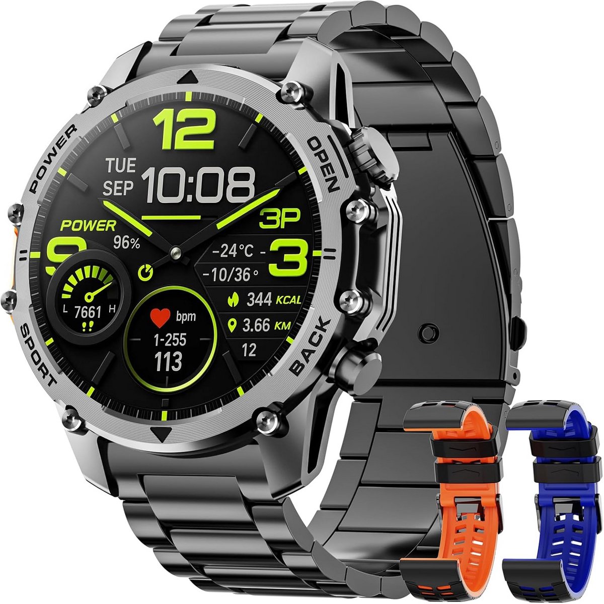 Smartwatch met Hartslagmeter en Stappenteller - Activiteitstracker voor Heren en Dames