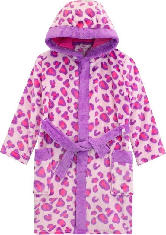 Barbie Badjas Kinderen Meisjes Capuchon Badjas 4-10 Jaar Zwembad Sauna Pool, Warm Pluizig Huispak Badjas (DE/NL/SE/PL, Numeriek, 104, 128, Regular, Rosa