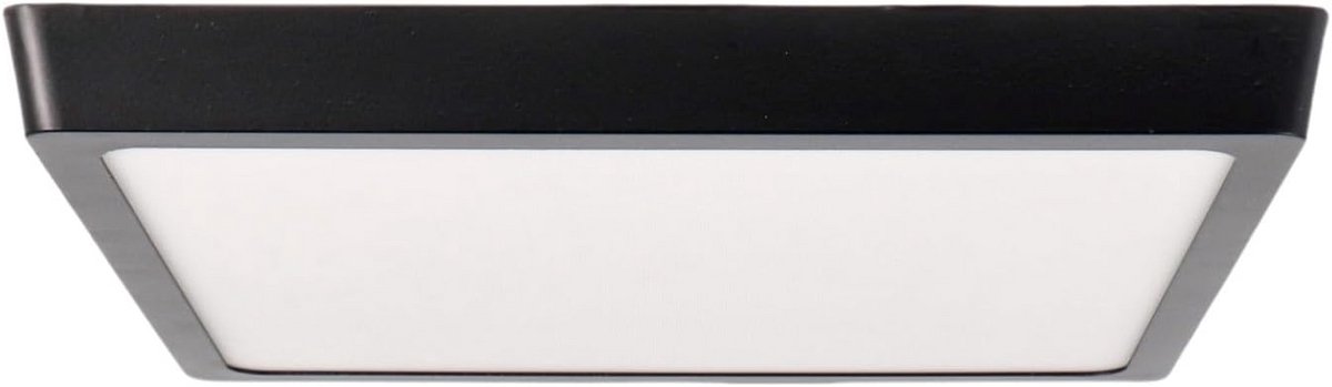 Vierkante LED Plafondlamp 25W - Lichtkleur Instelbaar (3000K-6000K) - Zwarte Rand - 30x30 cm