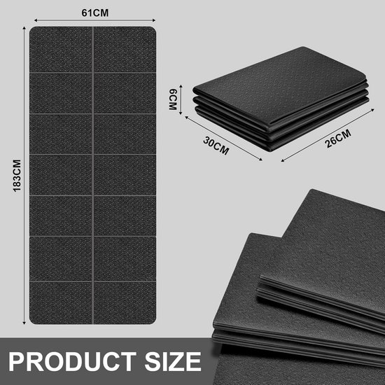 Opvouwbare Yogamat 4mm TPE - Antislip Fitnessmat voor Yoga, Pilates en Training — afbeelding 5