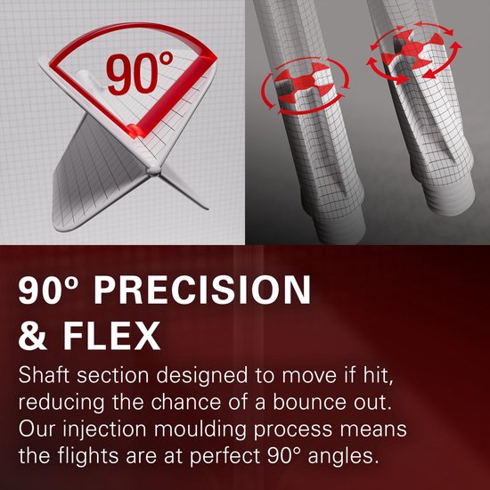 Target K-Flex Green NO2- Dart Flights - Short van Target — afbeelding 3