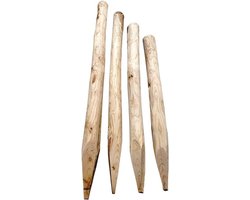 Ronde Houten Hekpalen Kastanje of Hazelnoot – Stevige Piketpalen voor Tuinafscheiding