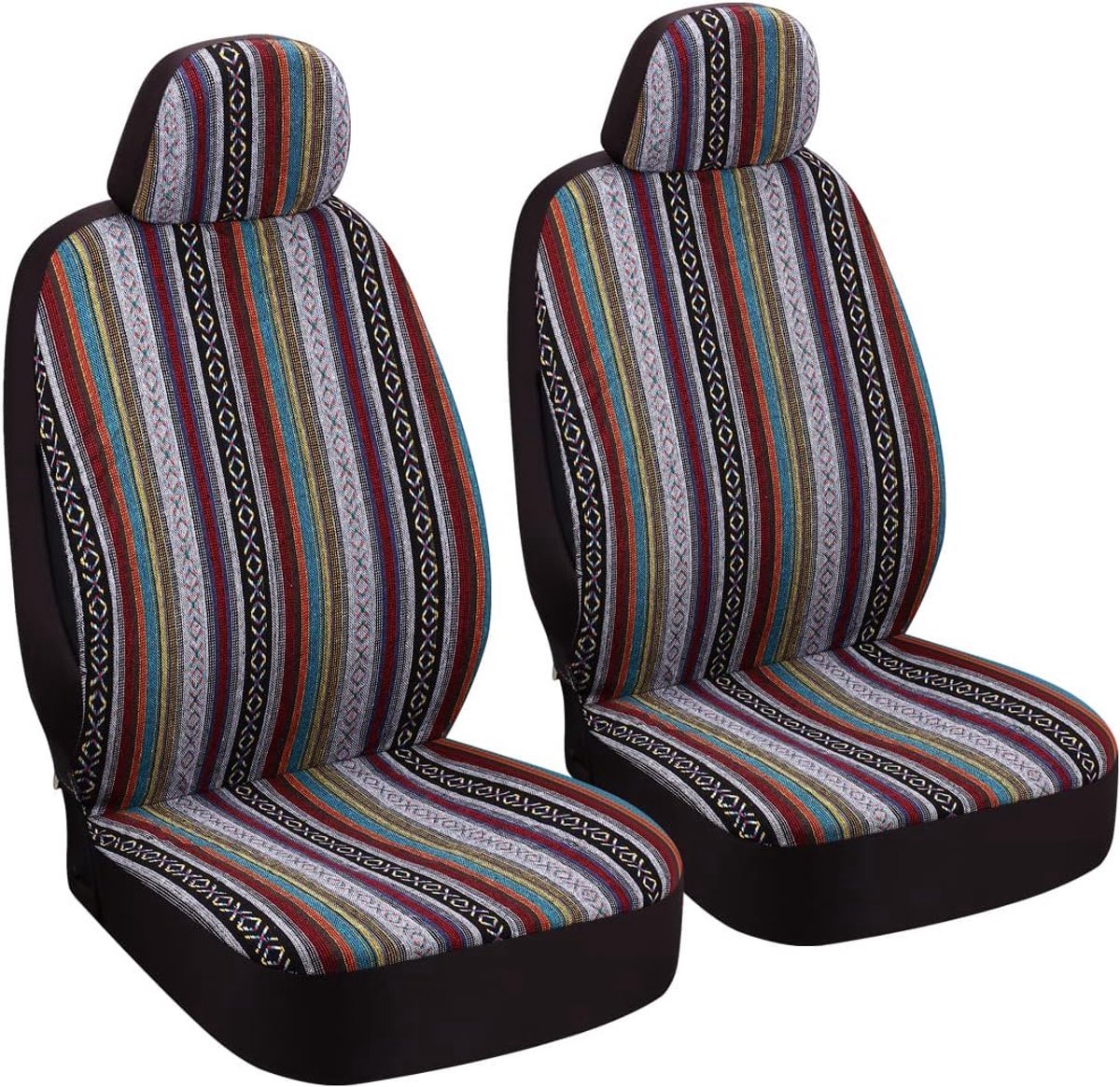 Stunq® Universele Autostoelhoezen Set voor Voorstoelen met Stijlvol Blauw Design