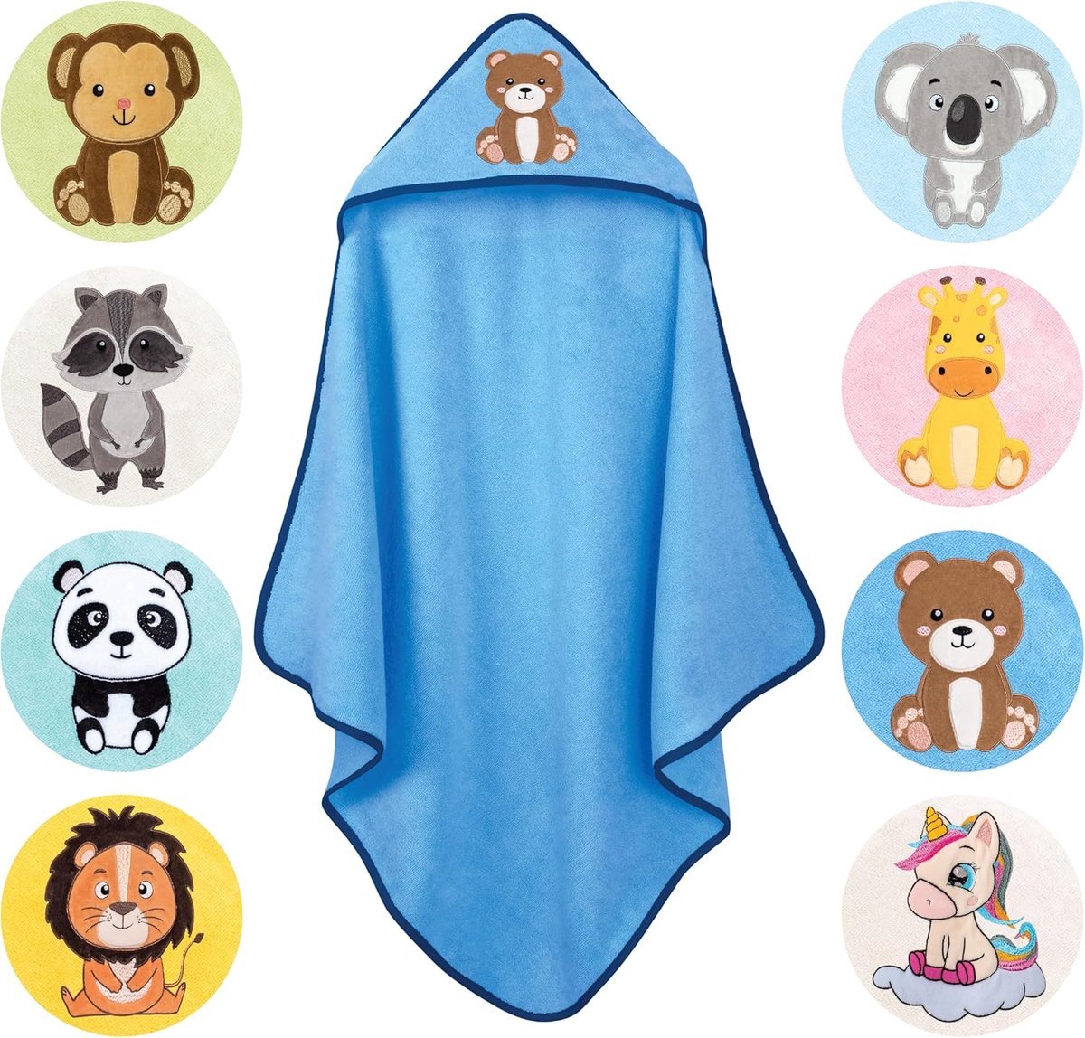 Stunq® Zachte Babyhanddoek met Kap van 100% Katoen voor Pasgeborenen en Kinderen
