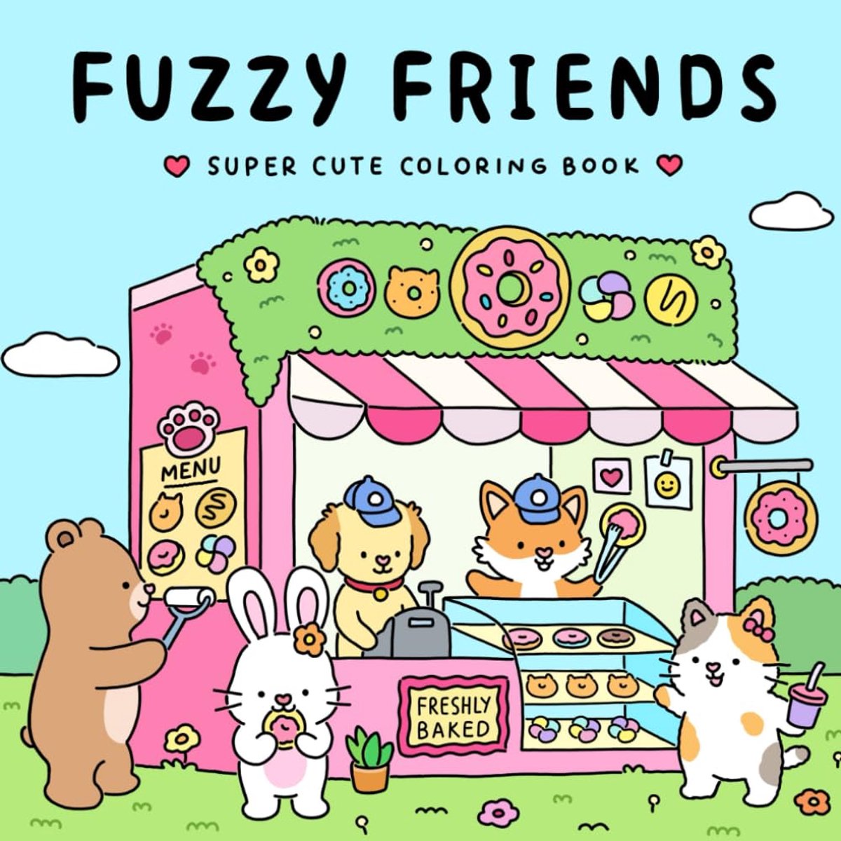 Fuzzy Friends: Kleurboek voor Volwassenen en Tieners met Schattige en Licht Hartverwarmende Momenten voor Ontspanning (Super Cute Coloring) – Paperback – 12 januari 2026