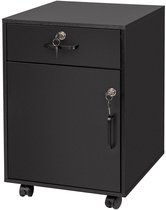 Ladeblok - 40x57x40 cm - met wielen - zwart