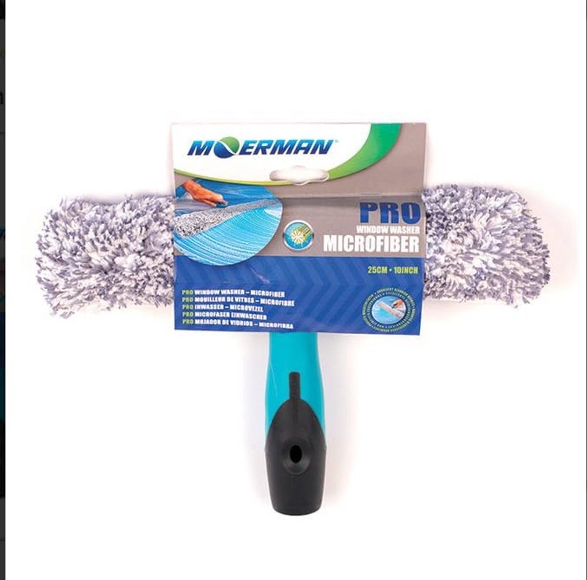 Professionele Raamwisser met Microvezel Washoes 25 cm - Ramen Zemen Zonder Strepen