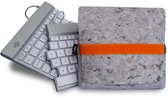 Pochette à Tools R- Go - Pochette en Feutre durable - Convient au clavier R Go Séparation - Grijs/ Oranje
