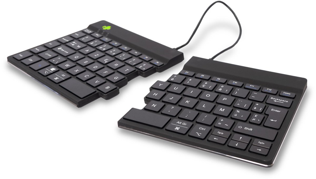 R-Go Split - Ergonomisch toetsenbord -Bluetooth - Met Break software - BE AZERTY layout - Zwart