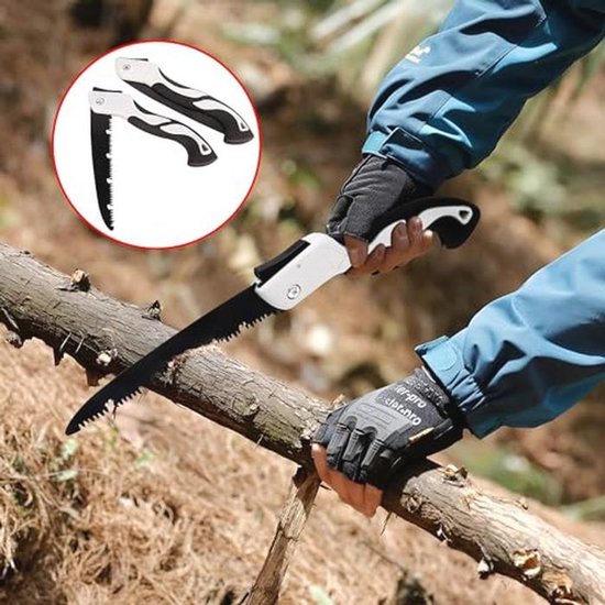Inklapbare zaag met antislip handgreep voor tuinieren en outdoor-survival van Merkloos	 — afbeelding 4