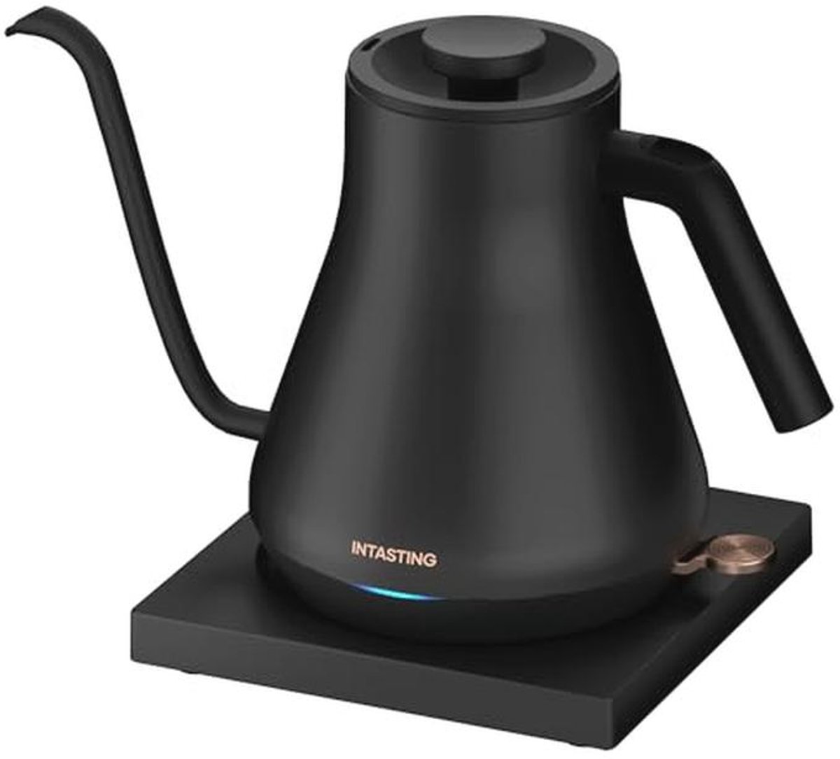 Elektrische Kettle met Gooseneck, 0,9 L, Rvs, Snelle Verhitting, 1200 W, Automatische Uitschakeling, Droogkokbeveiliging voor Heet Water
