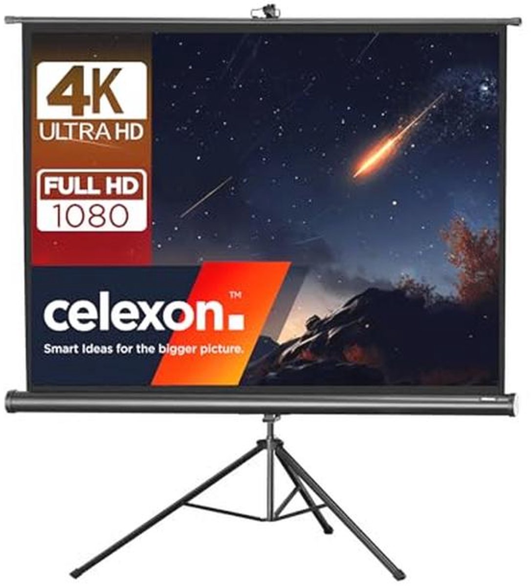 Mobiel Statiefscherm 85 inch, 4:3 Indeling, Draagbaar voor Thuisbioscoop en Presentaties