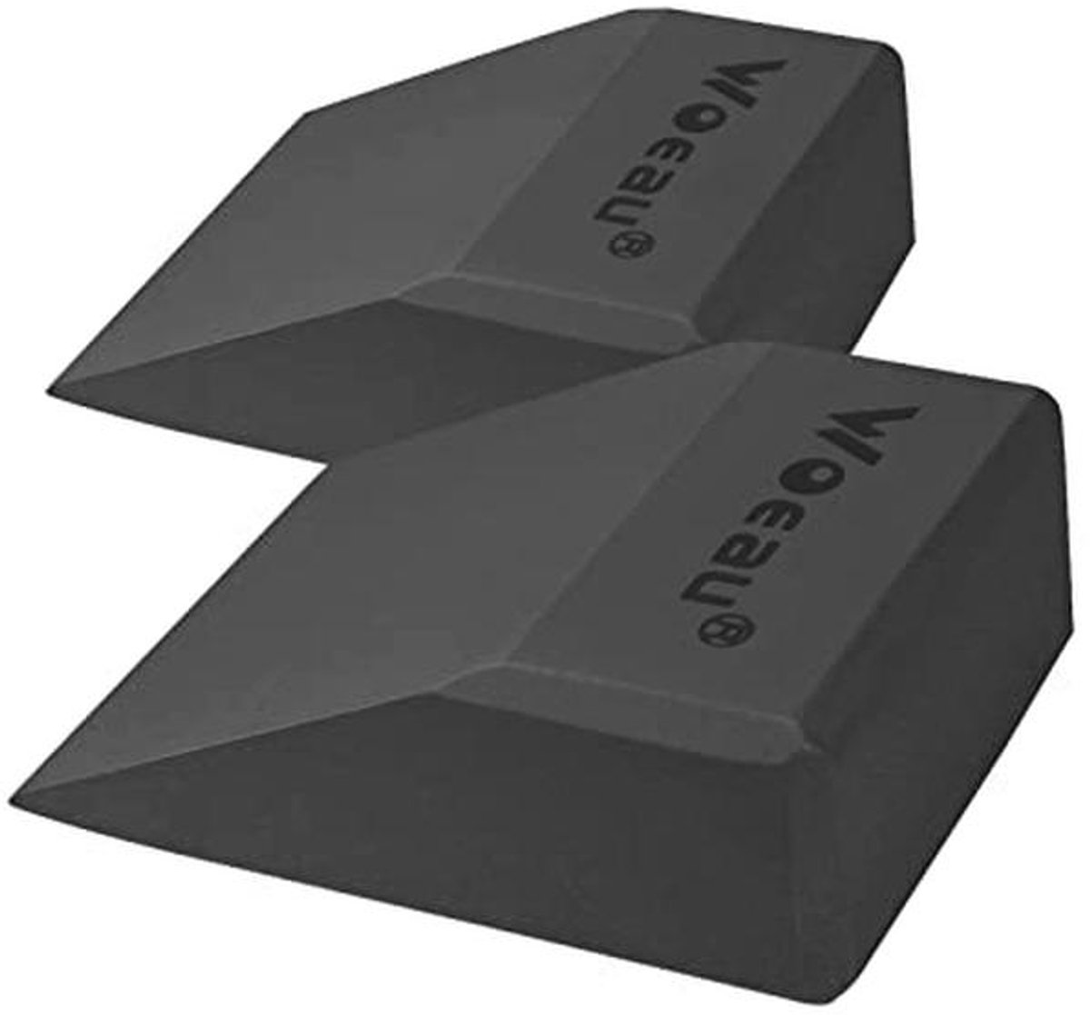 Set van 2 antislip squat wigblokken voor verhoogde squats en calf raises