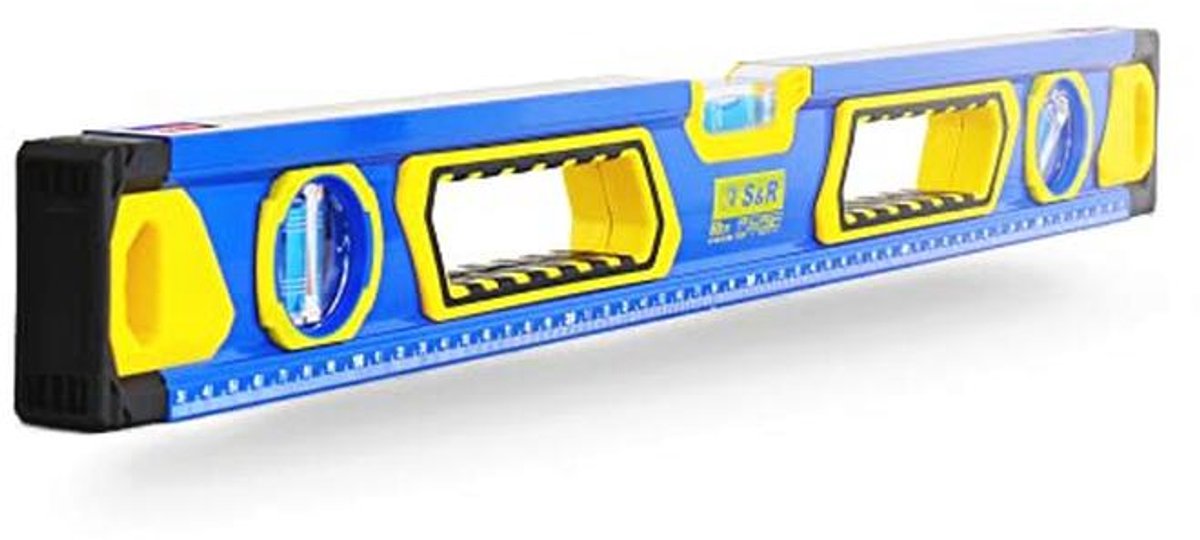 Aluminium Waterpas - Magnetisch met 3 Libellen - Horizontaal/Verticaal en 45 Graden