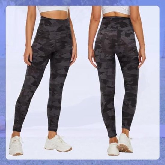Hoge Taille Leggings voor Dames, Elastische Sportbroek Anti-cellulite voor Sport, Yoga en Gym — afbeelding 4