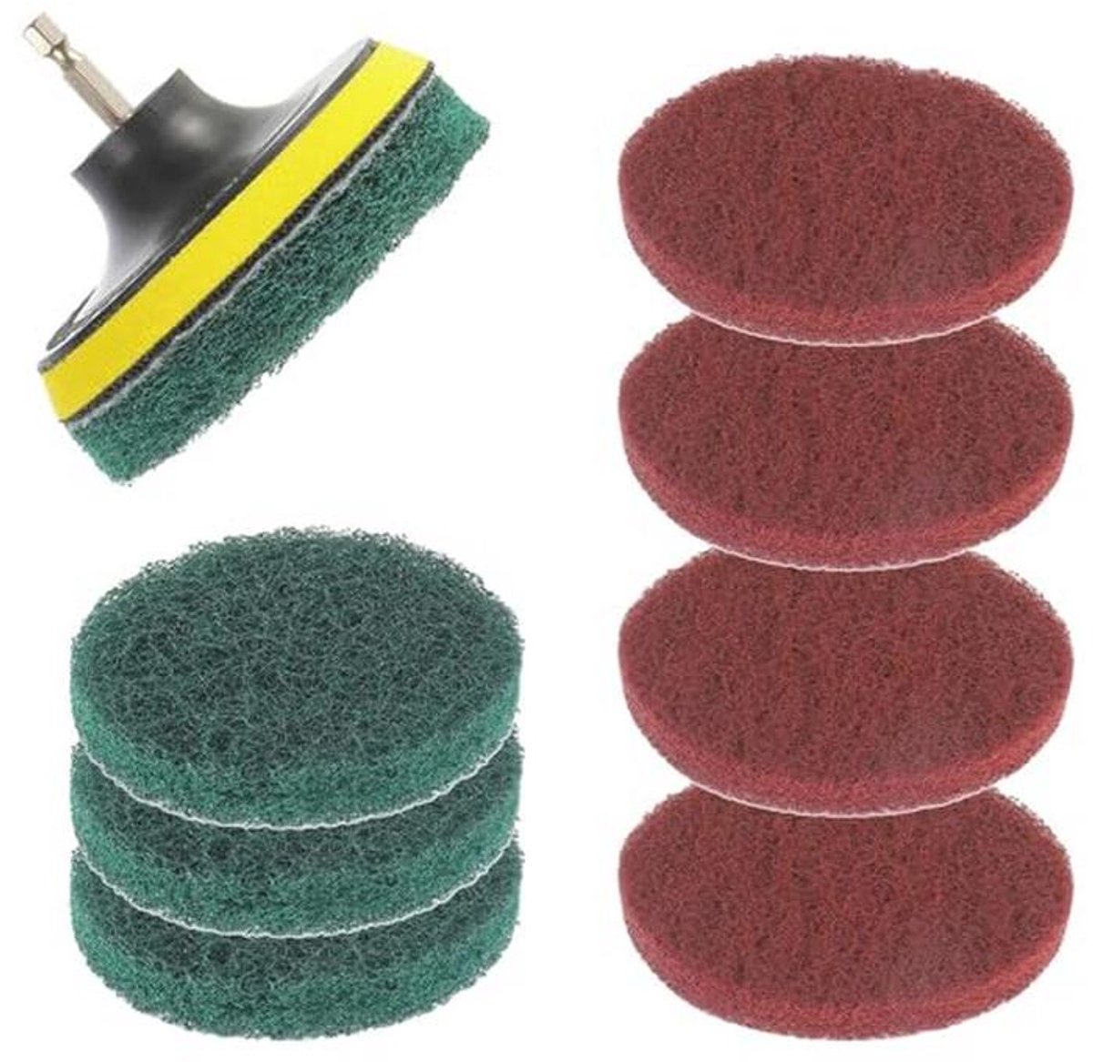 4 Inch Scrubborstel en Schuurpads Set voor Huishoudelijke Reiniging