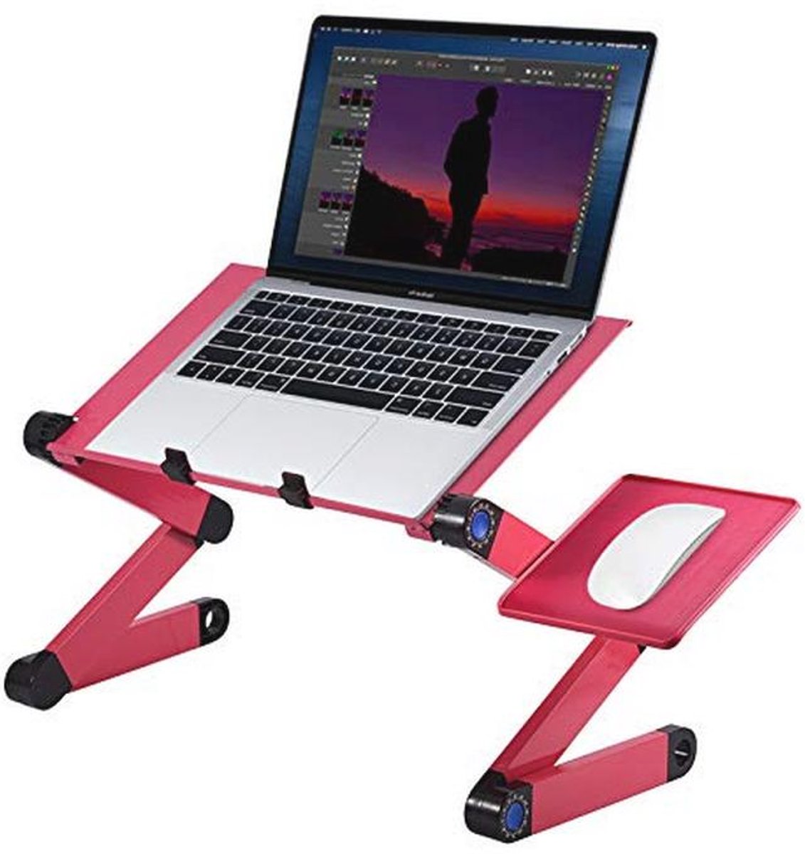 Opvouwbare Laptoptafel met 360 Graden Instellingen en Ingebouwde Ventilatoren