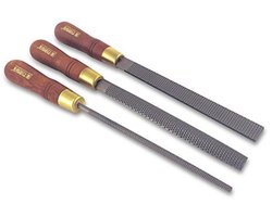 3-delige set hout raspen voor meubelmakers - halfrond, rechthoekig en rond (200 mm)