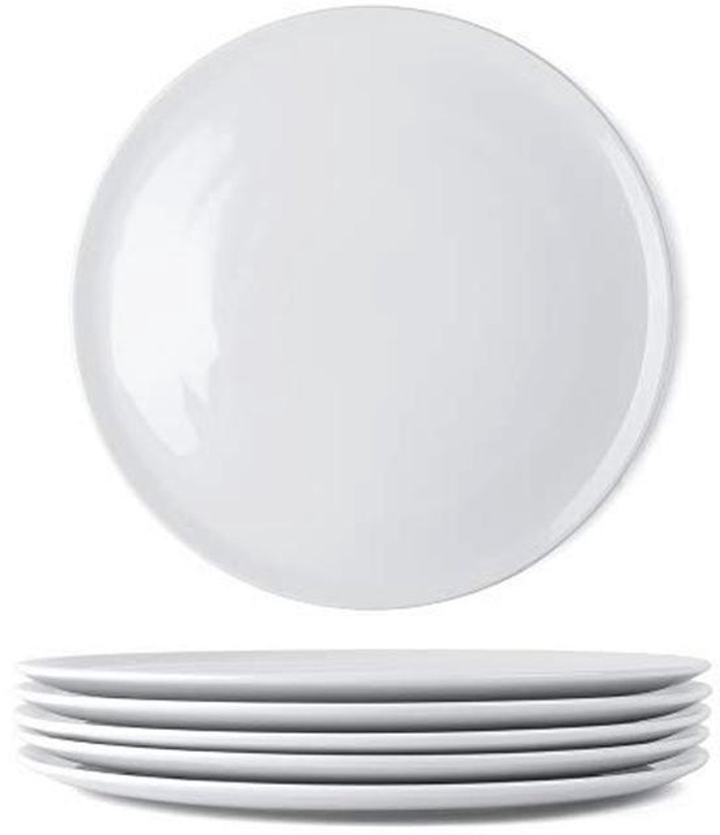 Professionele Porseleinen Pizzaborden Set - 6 Stuks 31,5 cm
