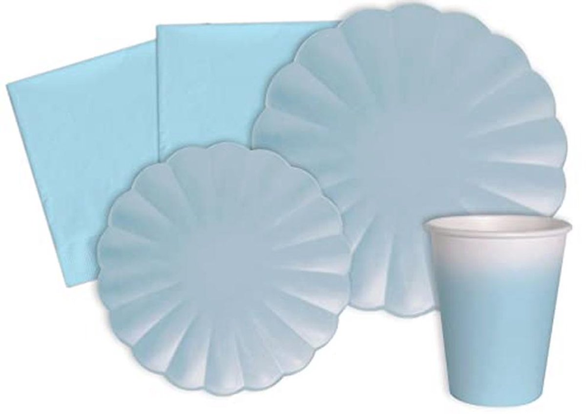 Bloemvormige Feestservies Set voor 8 Personen - 44 Stuks