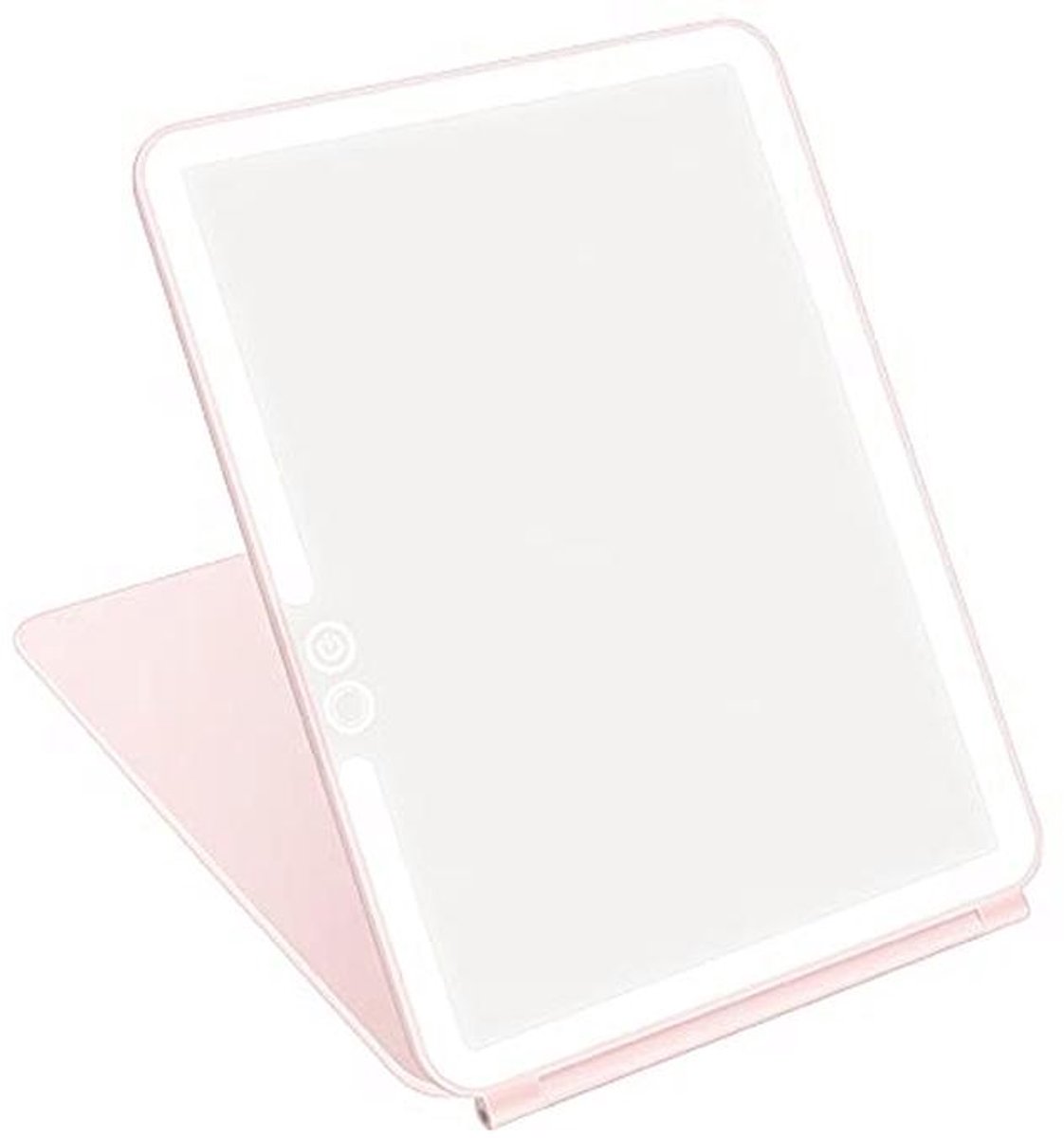 Opvouwbare Verlichte Make-upspiegel met 72 LED en Aanraakscherm - Draagbaar en USB Oplaadbaar